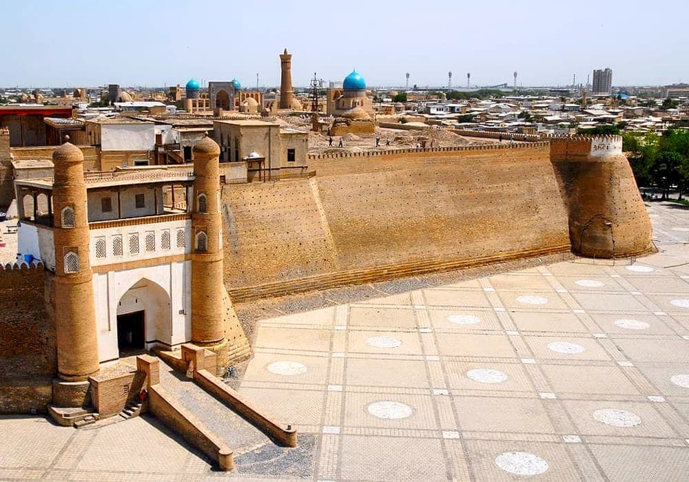 The square and the gatehouse from an upper storey